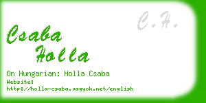 csaba holla business card